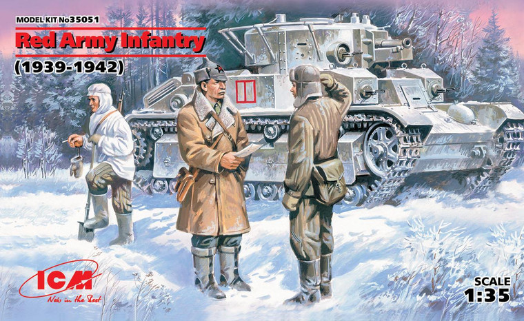 ICM 1:35 - Red Army Infantry (1939-1942) 3 Figs - ICM35051