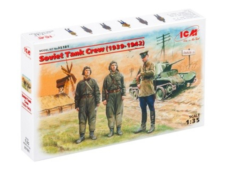 ICM 1/35 Soviet Tank Crew (1939-1942) 3 Figures 35181