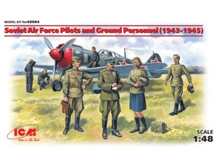 ICM 48084 Soviet Air Force Pilots & Ground Personnel (1943-1945) 7 Figures