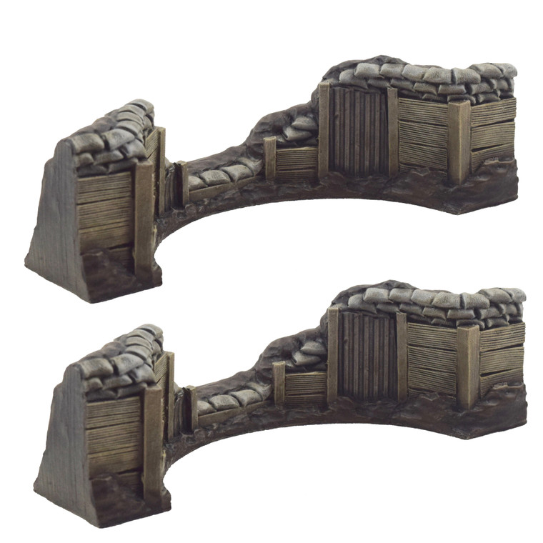 Trench System Artillery Gun Position - Pack of 2
