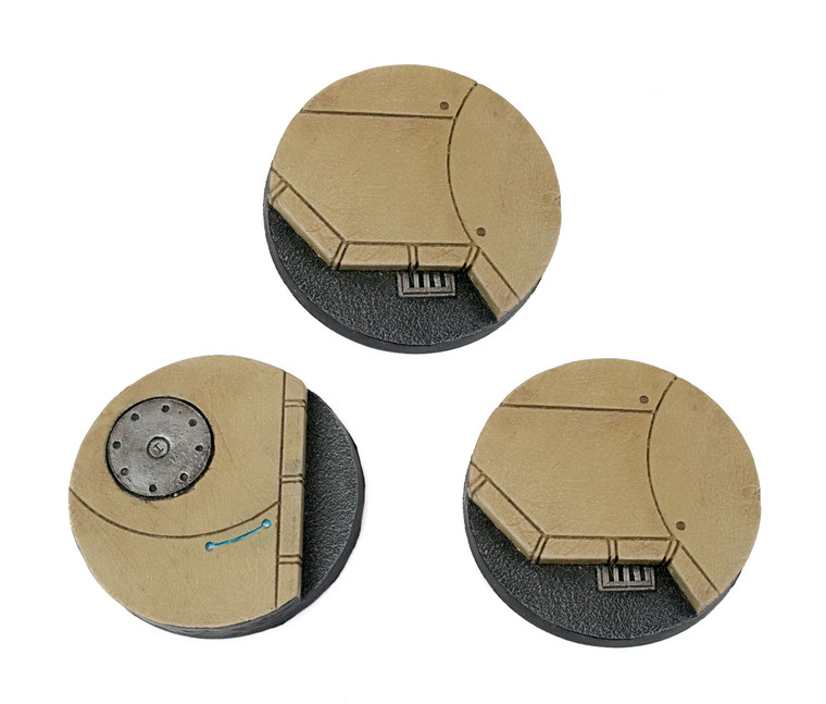 Industry of War Sci-Fi Street Round Bases x 3  (50mm)