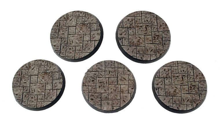 Fantasy Village Flagstone Round Bases x 5 (40mm)