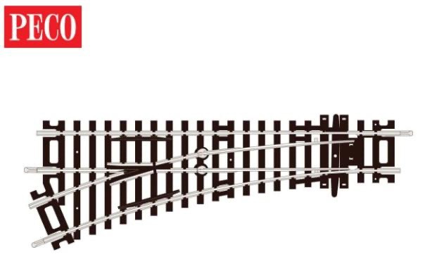 Peco OO/HO Setrack Turnout C100 No.2 Radius LH INS (ST-241)ST241