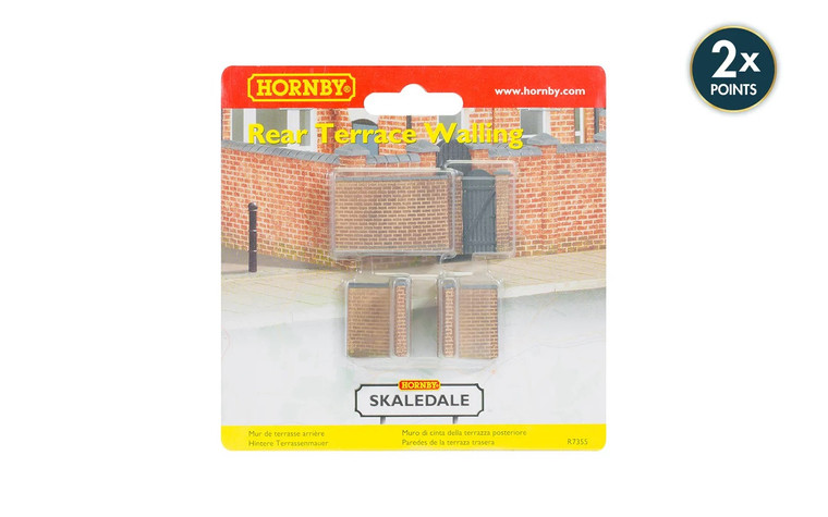Hornby R7355 Rear Terrace Walling - 1:76 Scale 00 Gauge