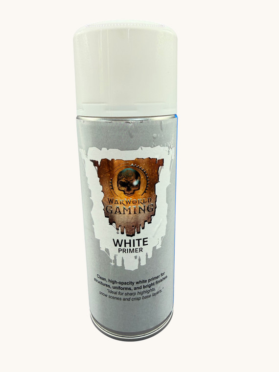 War World Gaming  White Matt Primer 400ml Spray Can