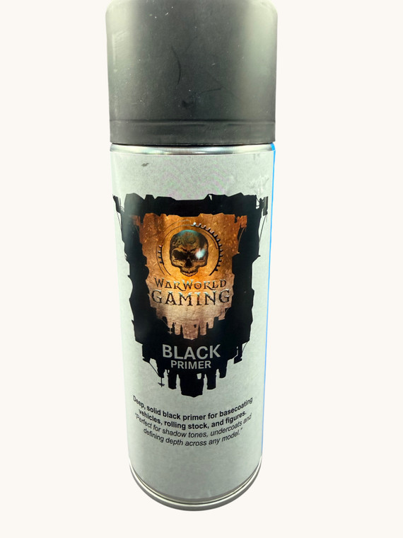 War World Gaming  Black Matt Primer 400ml Spray Can
