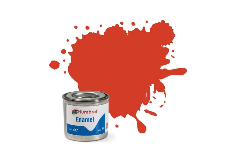 Humbrol Enamel Paint: 174 - Signal Red - Satin - (14ml)