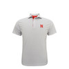 Nebraska Cornhuskers Spiral Polo - White with Grey & Scarlet