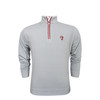 Indiana Hoosiers Vintage Bison Custom Collar Pin Dot Stripe Pullover - Grey