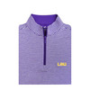 LSU Tigers Heather Stripe Pullover - Purple