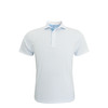 Lattice Performance Polo - White with Light Blue