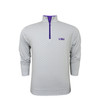 LSU Tigers Spiral Pullover - Grey with Purple
