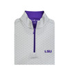LSU Tigers Spiral Pullover - Grey with Purple