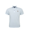 Auburn Tigers State Mark Dot Polo - White with Light Blue
