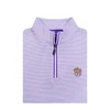 LSU Tigers Vintage 1955  Shepherd PrestigeZip Pullover - White & Purple