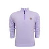 LSU Tigers Vintage 1955  Shepherd PrestigeZip Pullover - White & Purple