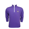 LSU Tiger Eye Custom Collar Pin Dot Stripe Pullover - Purple
