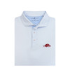 Arkansas Razorbacks Vintage 1947 Henna Polo - White with Light Blue