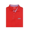 Ole Miss Houndstooth Collar Polo - Red with Blue & White