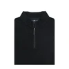 Heathered Stripe Cotton Pullover -  Black with Charcoal