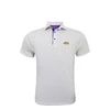 LSU Walking Bengal Checkers Polo - White