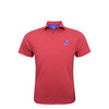 SMU Mustangs Throwing Pony Football Laces Polo - Red with Blue