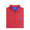 SMU Mustangs Throwing Pony Football Laces Polo - Red with Blue