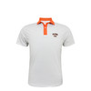 Oklahoma State Cowboys Shepherd Contrast Collar Polo - White with Orange & Sand