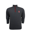 Texas Tech Red Raiders Shepherd PrestigeZip Pullover - Black with Grey and Scarlet
