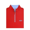 Ole Miss Coordinated Trim Pullover - Red with Powder Blue