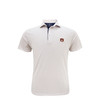 Auburn Checkers Polo - White with Navy & Orange