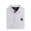Mississippi State M over S Baseball Logo White and Grey Checkers Polo