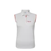 SMU Mustangs Pony Up Cross Hatch Trim Women's Sleeveless Polo - White