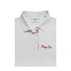 SMU Mustangs Pony Up Cross Hatch Trim Women's Sleeveless Polo - White