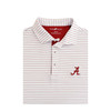 Alabama 3/8 Stripe Performance Polo - White