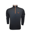 Texas Longhorns Charcoal Particolored Collar Micro Fleece Performance Pullover