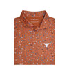 Texas Longhorns Burnt Orange State Inspired Print Polo