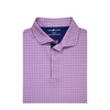 Lattice Performance Polo - Rose Quartz with Navy