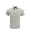 Fleur De Lis White Print Polo