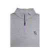 Kansas State KS Grey Heathered Stripe Cotton Pullover