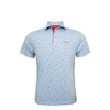 Ole Miss Powder Blue Micro State Print Polo