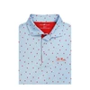 Ole Miss Powder Blue Micro State Print Polo