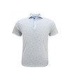 Texas Micro State Print Polo - White with Light Blue