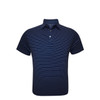 Wide Stripe Cotton Polo - Navy