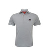 Georgia Standing Bulldog Grey 1/24 Stripe Performance Polo