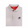 Georgia Standing Bulldog White with Red Trim Checkers Polo