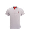 Georgia Standing Bulldog White with Red Trim Checkers Polo