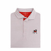 Georgia Standing Bulldog White with Red Trim Checkers Polo