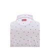 Americana Micro Print Performance Polo - White with Navy and Red