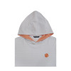 Clemson Tigers White State Outline Print Hoodie